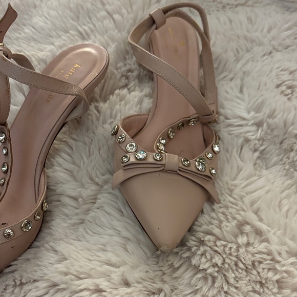 Kate Spade Nude Heels with Sparkling Accents - Picture 2 of 4
